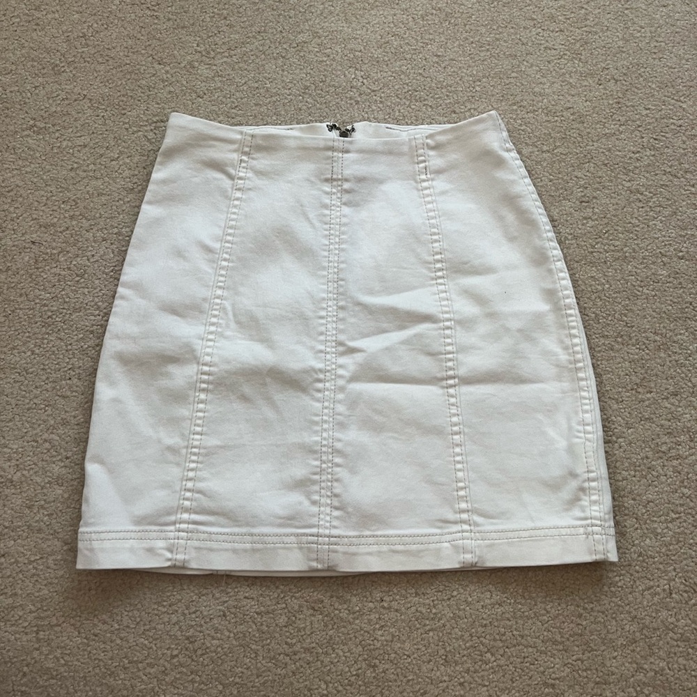 Free People White Mini Skirt